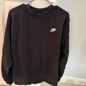 Nike Black Crewneck Sweatshirt with White Logo